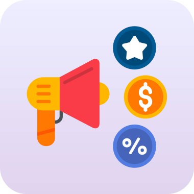 Dolar işareti ve megafonla hoparlör