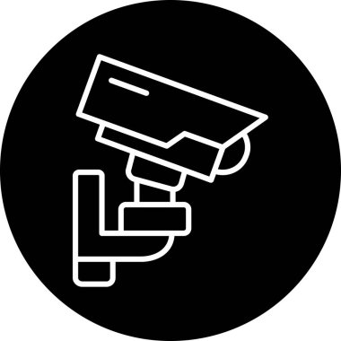 CCTV kamera simgesi vektör illüstrasyonu