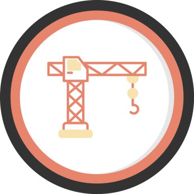 Vinç. Web simgesi basit illüstrasyon