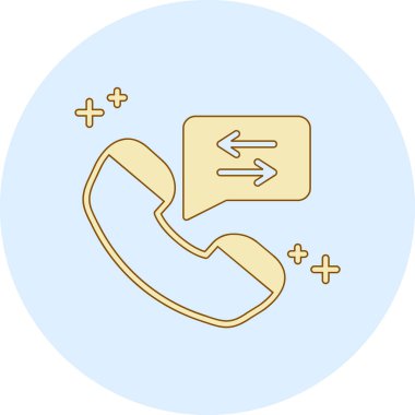 Bir telefon simgesinin vektör illüstrasyonu