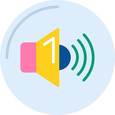 Konuşmacı. Web simgesi basit illüstrasyon