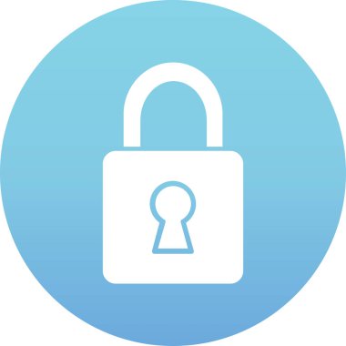 asma kilit ikon vektör çizimi