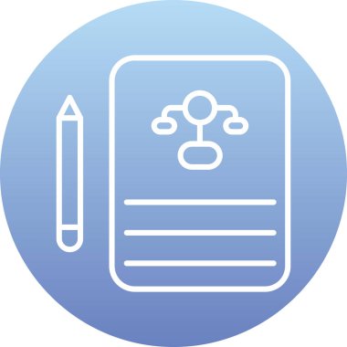 Belge modern simgesinin vektör illüstrasyonu