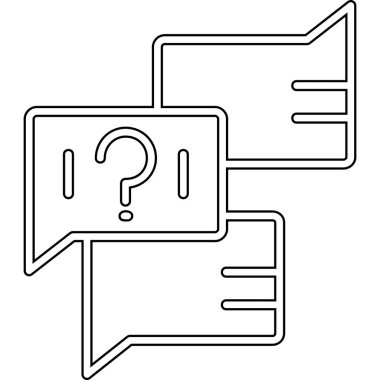 soru ve ünlem işareti vektör çizimi tasarımı