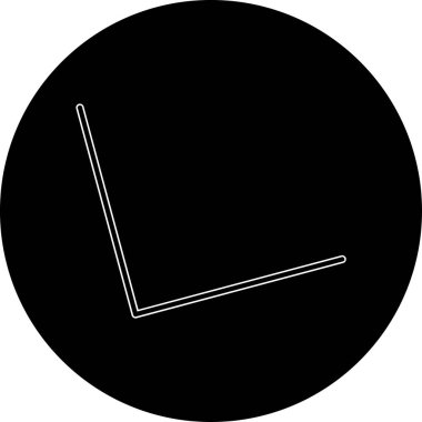 Bir çember simgesinin siyah arkaplanının vektör çizimi