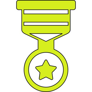 Madalya ikon vektör illüstrasyonu