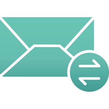 zarf e- posta simgesi, vektör illüstrasyonu