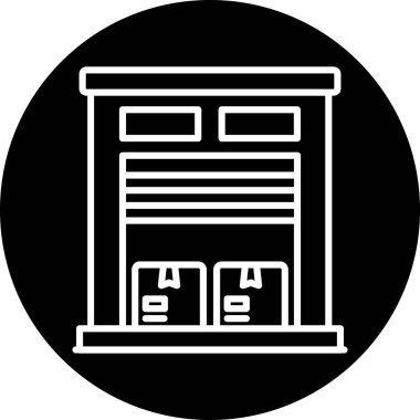 Bir bina simgesinin vektör illüstrasyonu