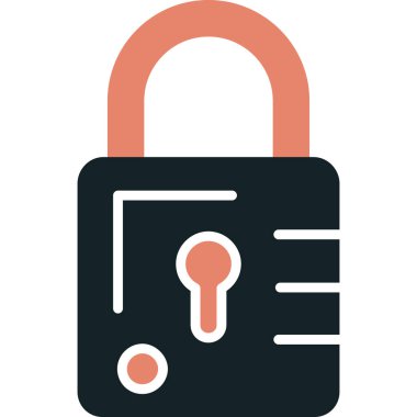 Kilit simgesi, vektör çizimi