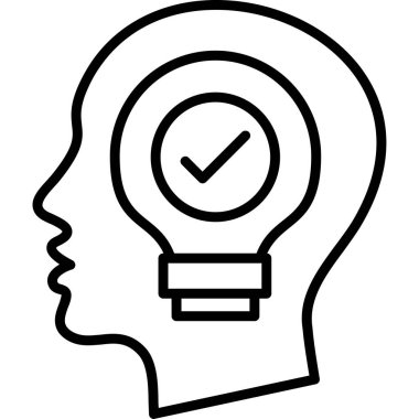 özet biçiminde ampul yaratıcı fikir simgesi