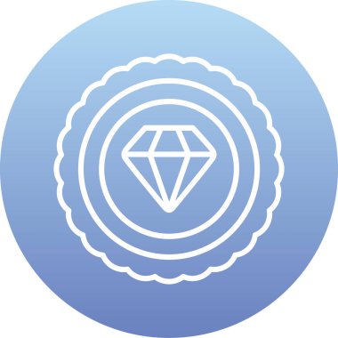 güzel elmas vektör çizgisi simgesi