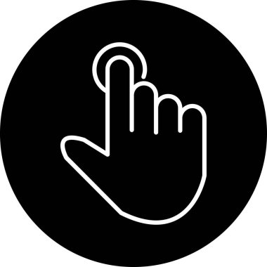 Siyah bir simgenin vektör illüstrasyonu