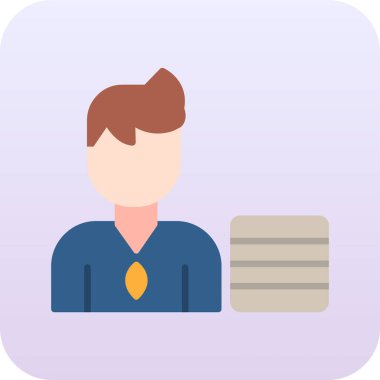 Belge simgesi olan bir klasör tutan adam