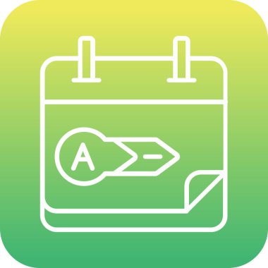 Güzel Takvim Satır Vektörü Simgesi