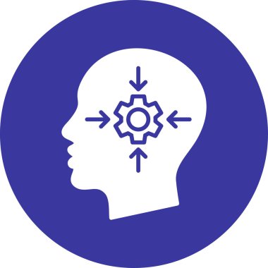 Beyin Vektörü Kabartma Simgesi Tasarımı