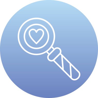 Mavi kalp simgesinin vektör illüstrasyonu