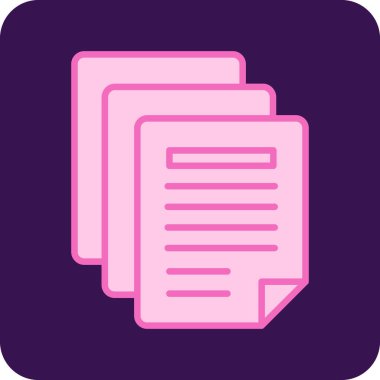 Belge. Web simgesi basit illüstrasyon