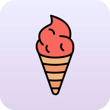 dondurma simgesi, vektör illüstrasyonu