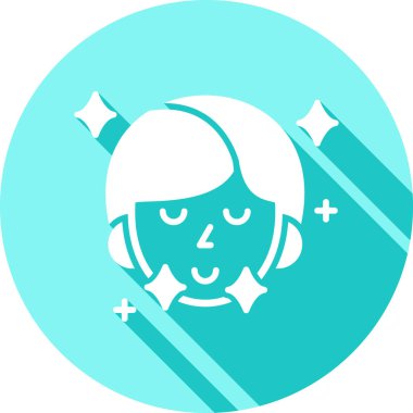 Kadın. Web simgesi basit illüstrasyon