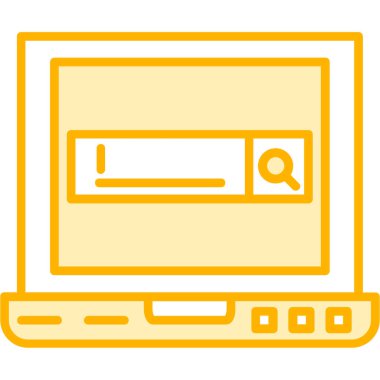 Bilgisayar. Web simgesi basit illüstrasyon