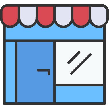 Dükkan. Web simgesi basit illüstrasyon