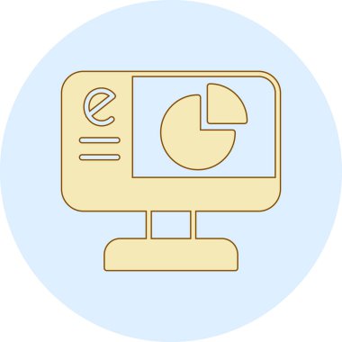 Bilgisayar. Web simgesi basit illüstrasyon