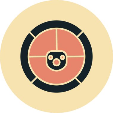 Direksiyon tekeri ağ simgesi, vektör illüstrasyonu