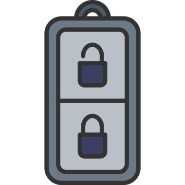 Kilit. Web simgesi basit illüstrasyon