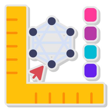 ağ web simgesi, basit vektör illüstrasyonu