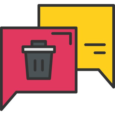 Çöp kutusu simgesi, vektör illüstrasyonu