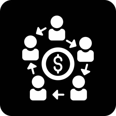 Dolar simgesi, vektör illüstrasyonu. düz tasarım biçimi