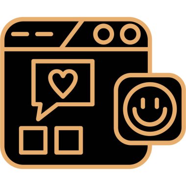 Bir aşk simgesinin vektör illüstrasyonu