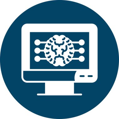 beyin ikonu vektör illüstrasyonu