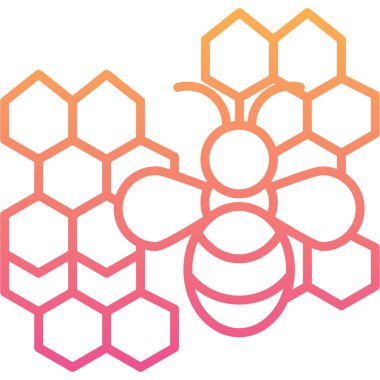 Bir bal peteğinin vektör illüstrasyonu