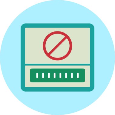 HAYIR web simgesi vektör çizimi