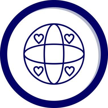 Dünya günü simgesi, basit tasarım illüstrasyonu