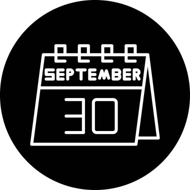 Takvim sayfası 30 Eylül 'ü gösteriyor