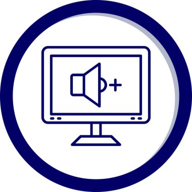 Bilgisayar ekranı. Web simgesi basit illüstrasyon