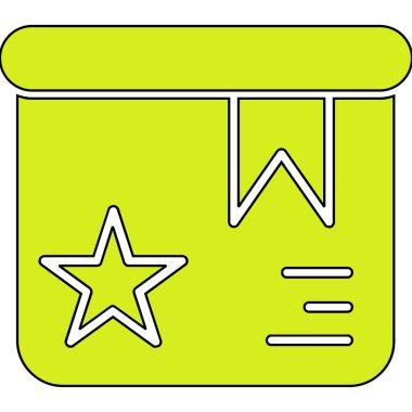 Yıldız simgesinin vektör illüstrasyonu