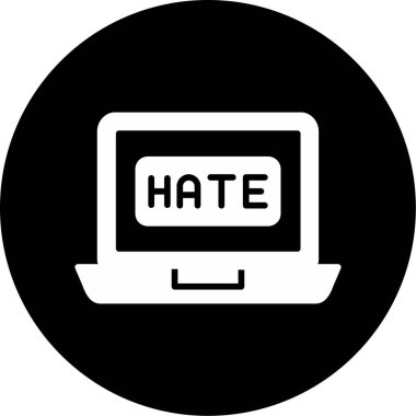 kelime nefreti ile bilgisayar ekranı.