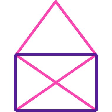 Zarf. Web simgesi vektör illüstrasyonu