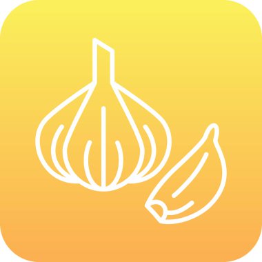 Sarımsak ikonu vektör illüstrasyonu