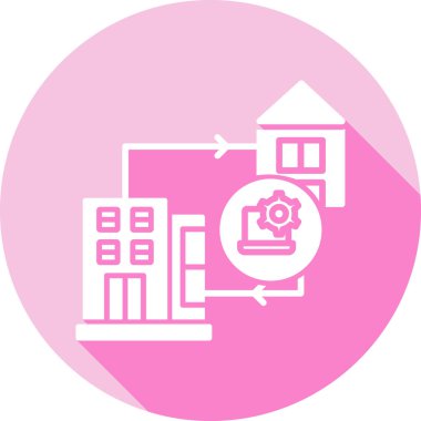 Modern yapı simgesinin vektör illüstrasyonu