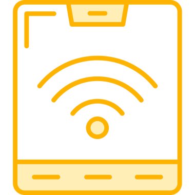 Kablosuz. Web simgesi basit illüstrasyon