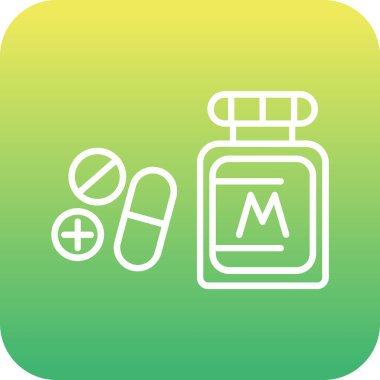 Modern b 'nin vektör illüstrasyonu hapların ikonundan yoksun