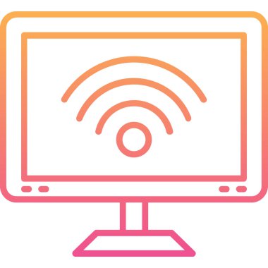 Bilgisayar. Web simgesi basit illüstrasyon