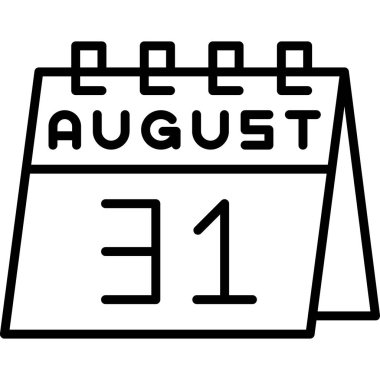 Ağustos vektör sembol tasarımı