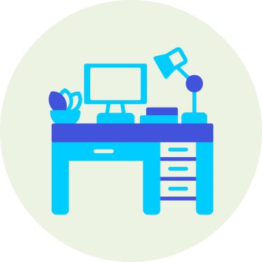 Masa. Web simgesi basit illüstrasyon