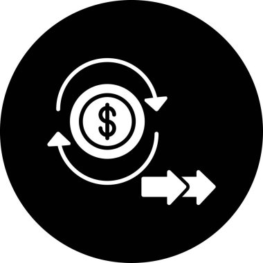 Dolar işareti simgesinin vektör çizimi