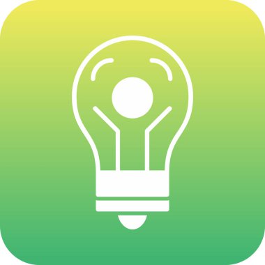 güzel ampul kabartma vektör simgesi